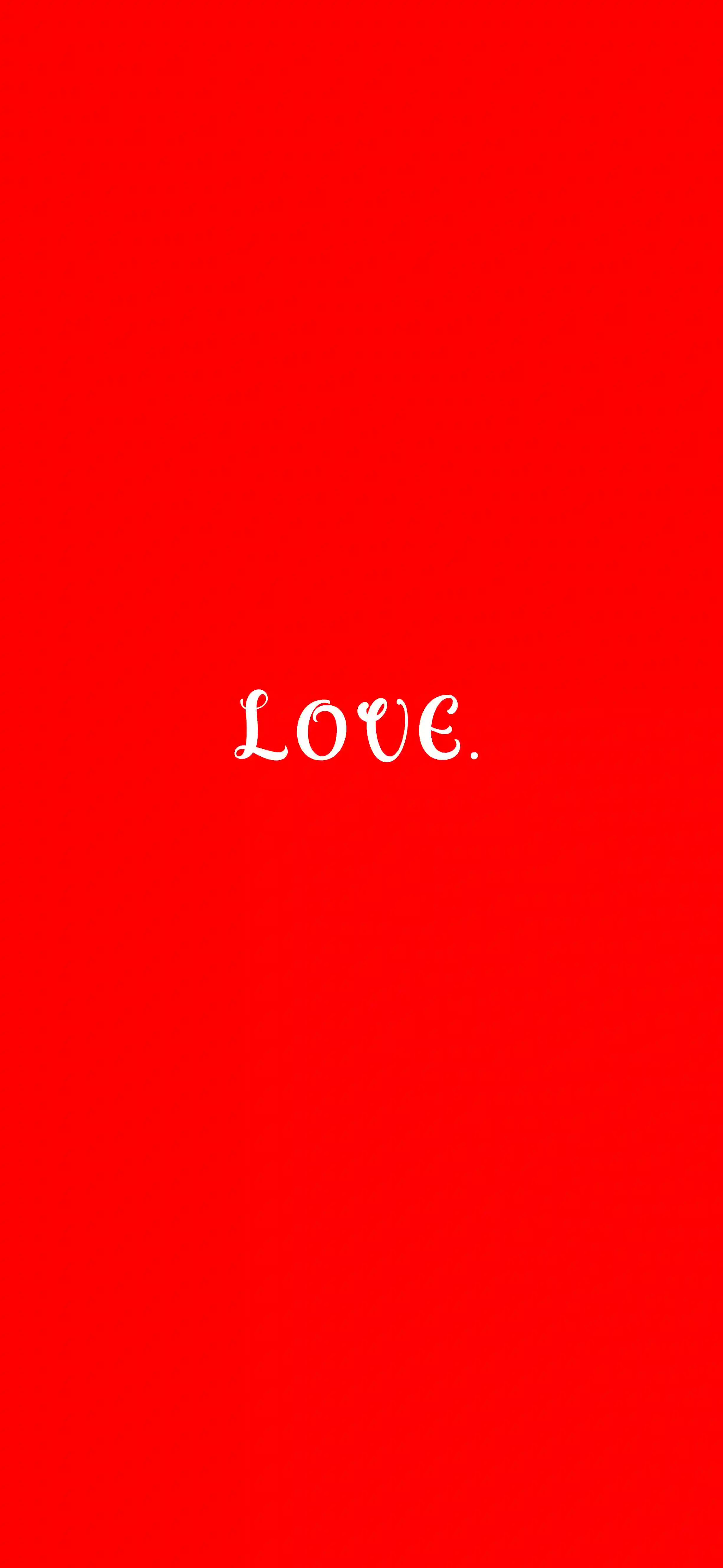 Red 4K mobile wallpaper with minimal white “LOVE” text on a solid background