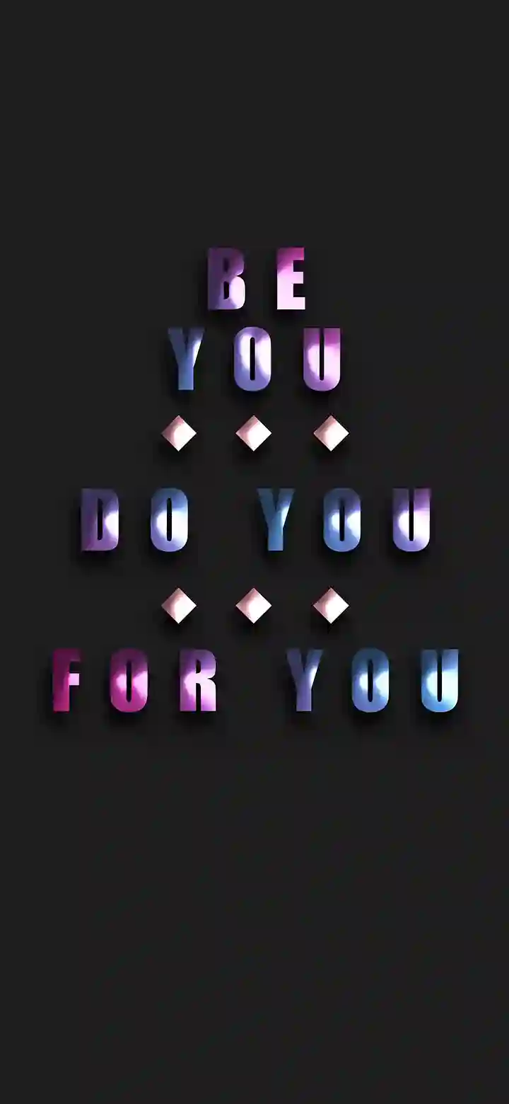 Be You Do You For You motivational wallpaper feature image gradient text dark background