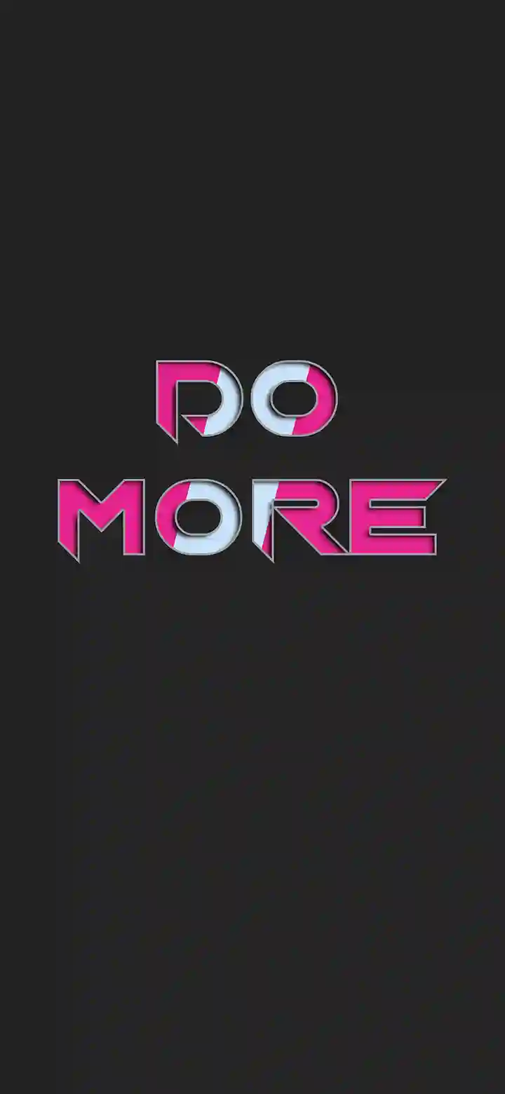 Do More motivational wallpaper feature image 3D pink typography dark background