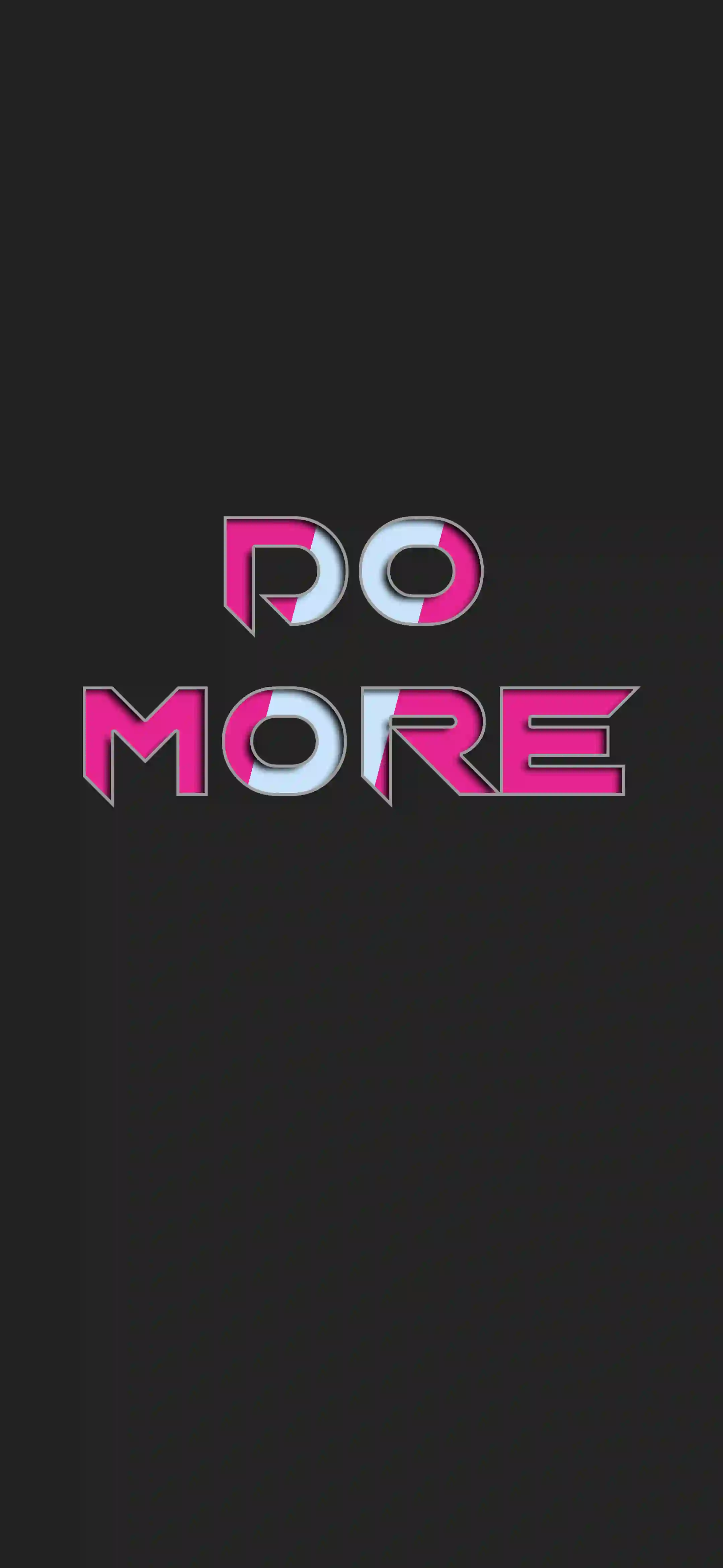 Do More 4K wallpaper thumbnail bold pink 3D text dark charcoal background