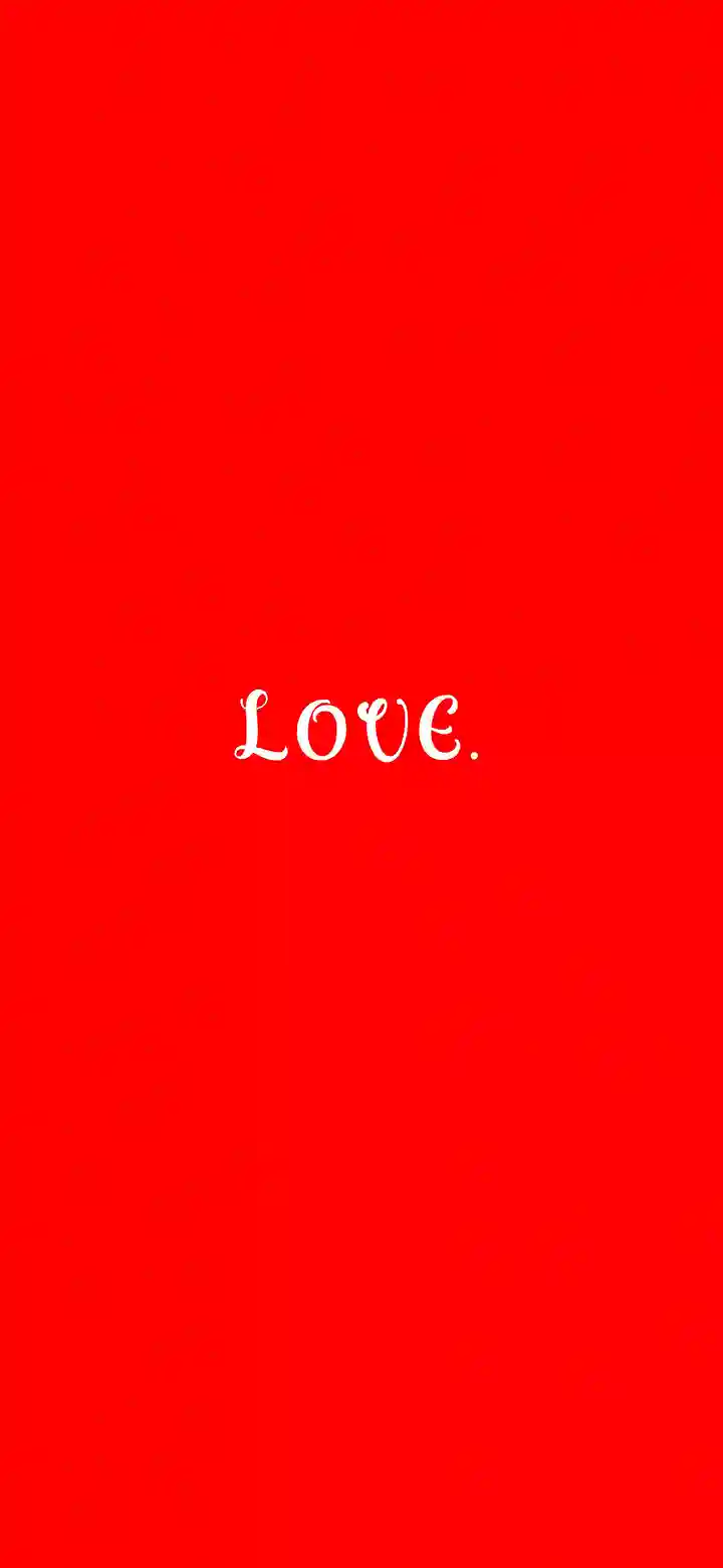 LOVE minimal love wallpaper feature image single white word centered pure red background