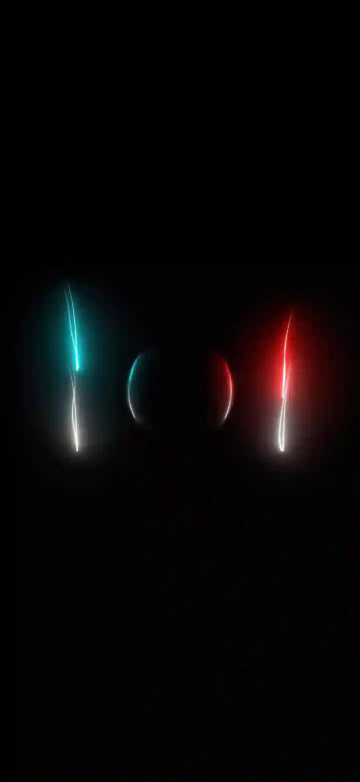 Neon cyan red sphere dark wallpaper feature image cyan white red neon streaks dark sphere black
