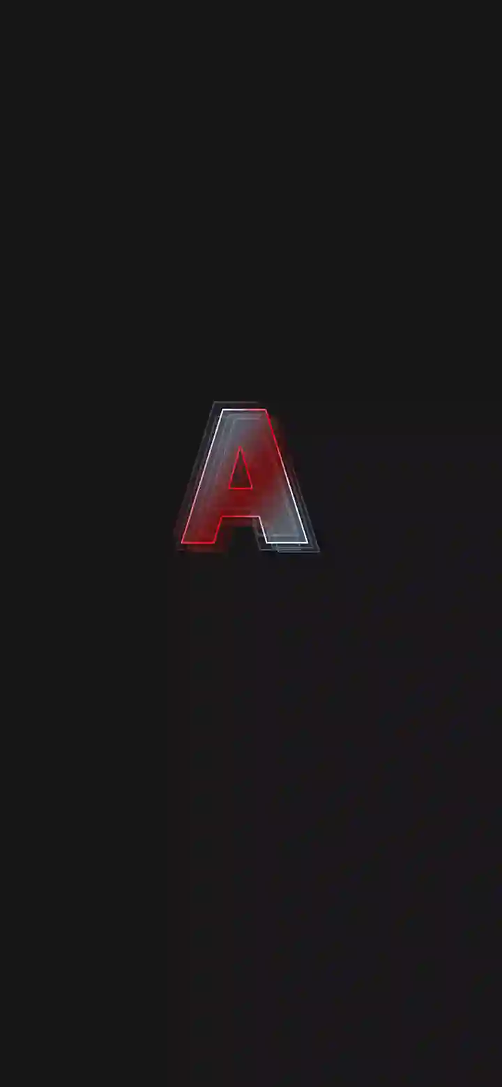 Neon red dark letter A wallpaper feature image red neon layered outline dark