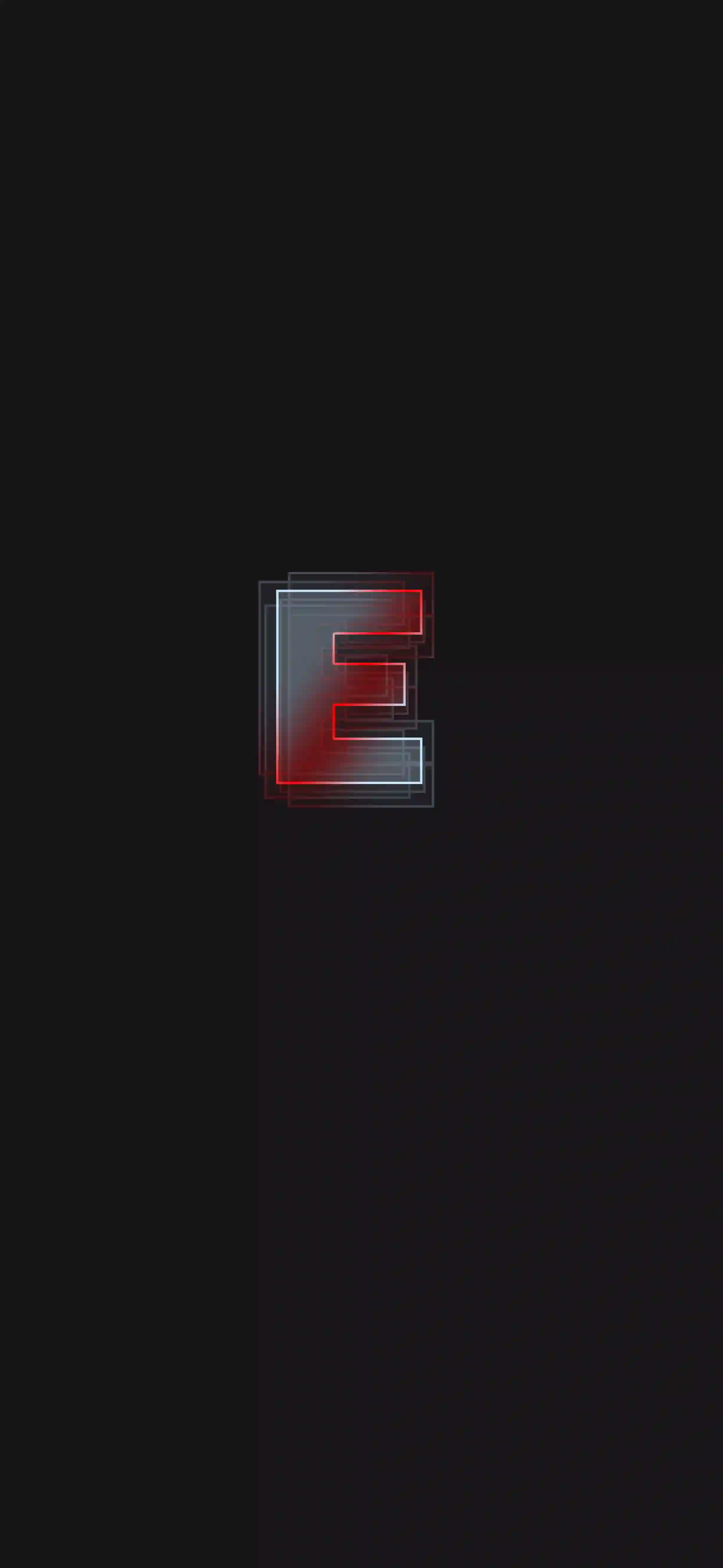 Neon red dark letter E 4K wallpaper thumbnail red glow dark charcoal background