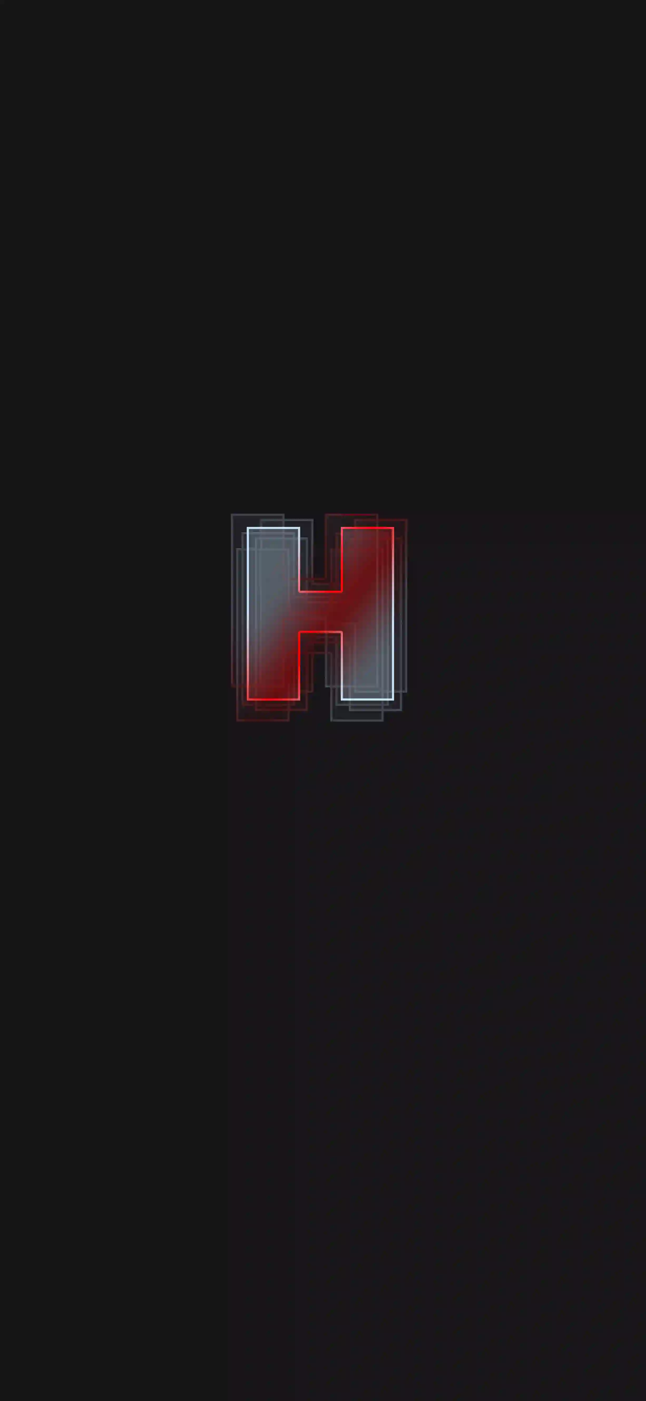 Neon red dark letter H 4K wallpaper thumbnail red glow dark charcoal background