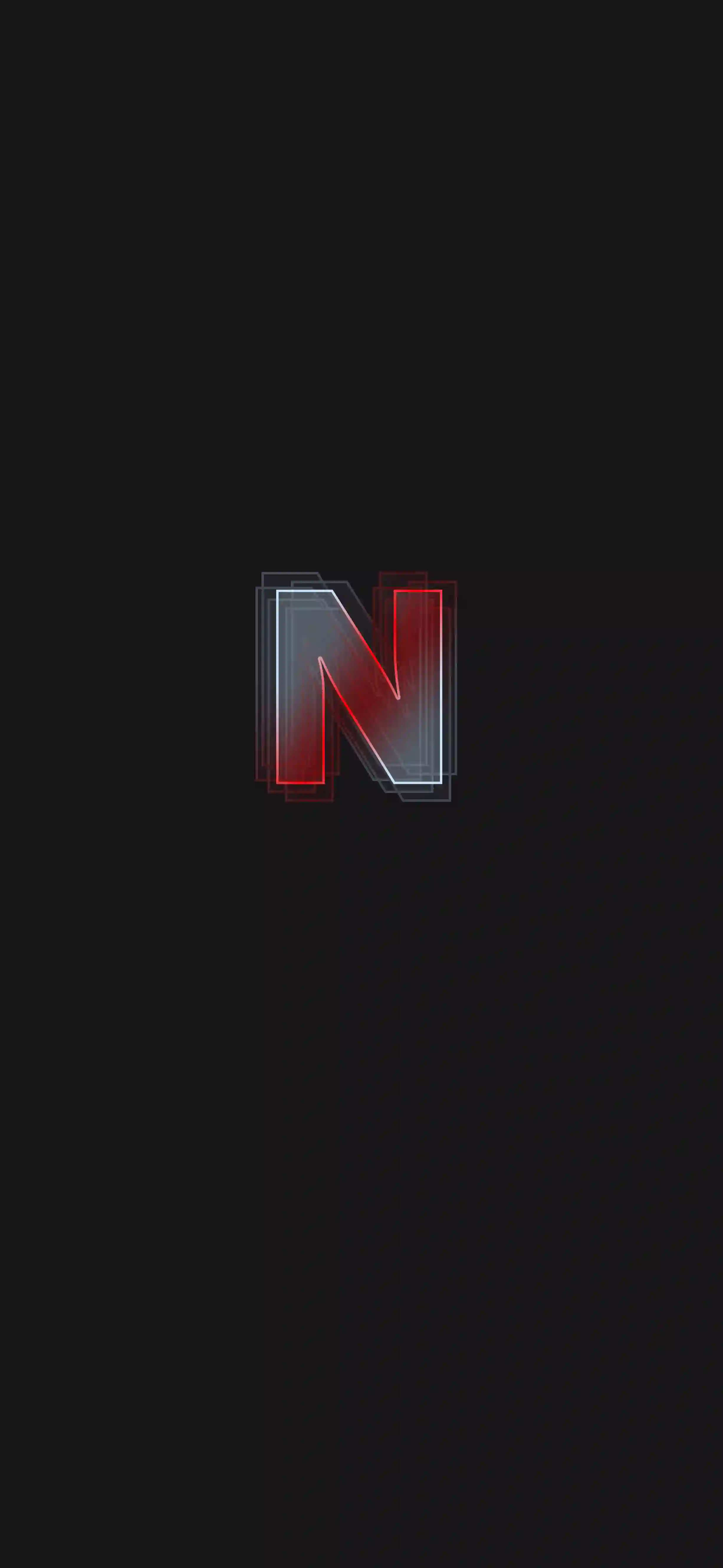 Neon red dark letter N 4K wallpaper thumbnail red glow dark charcoal background