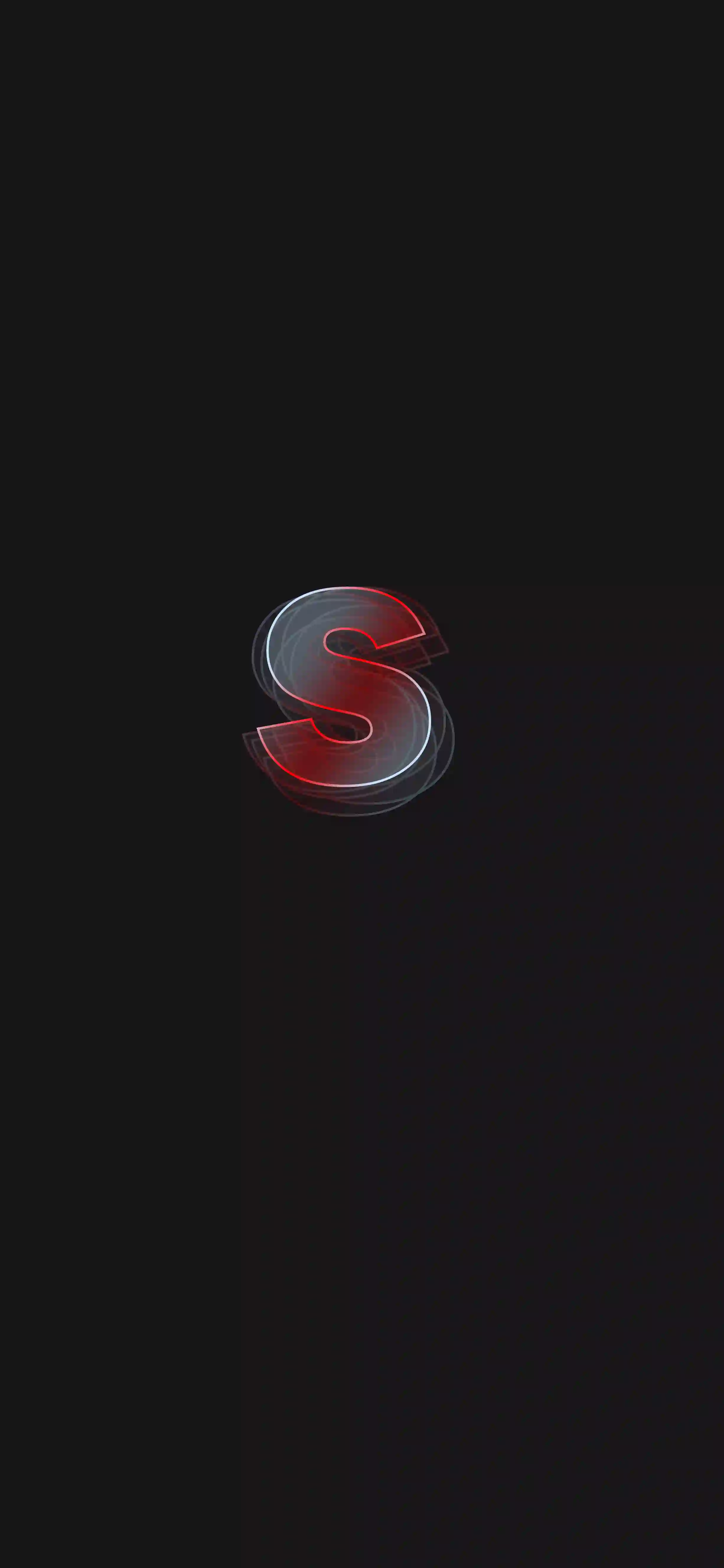 Neon red dark letter S 4K wallpaper thumbnail red glow dark charcoal background