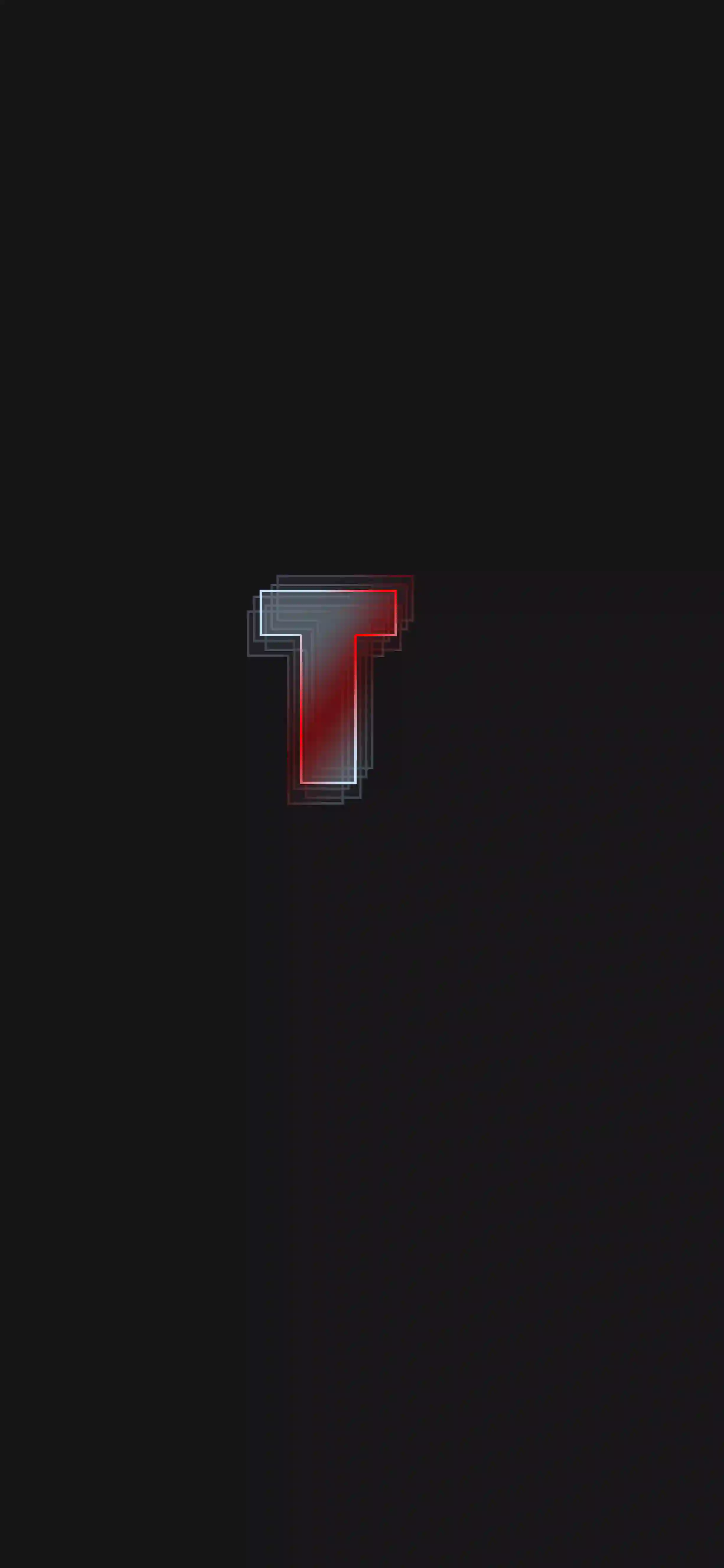 Neon red dark letter T 4K wallpaper thumbnail red glow dark charcoal background