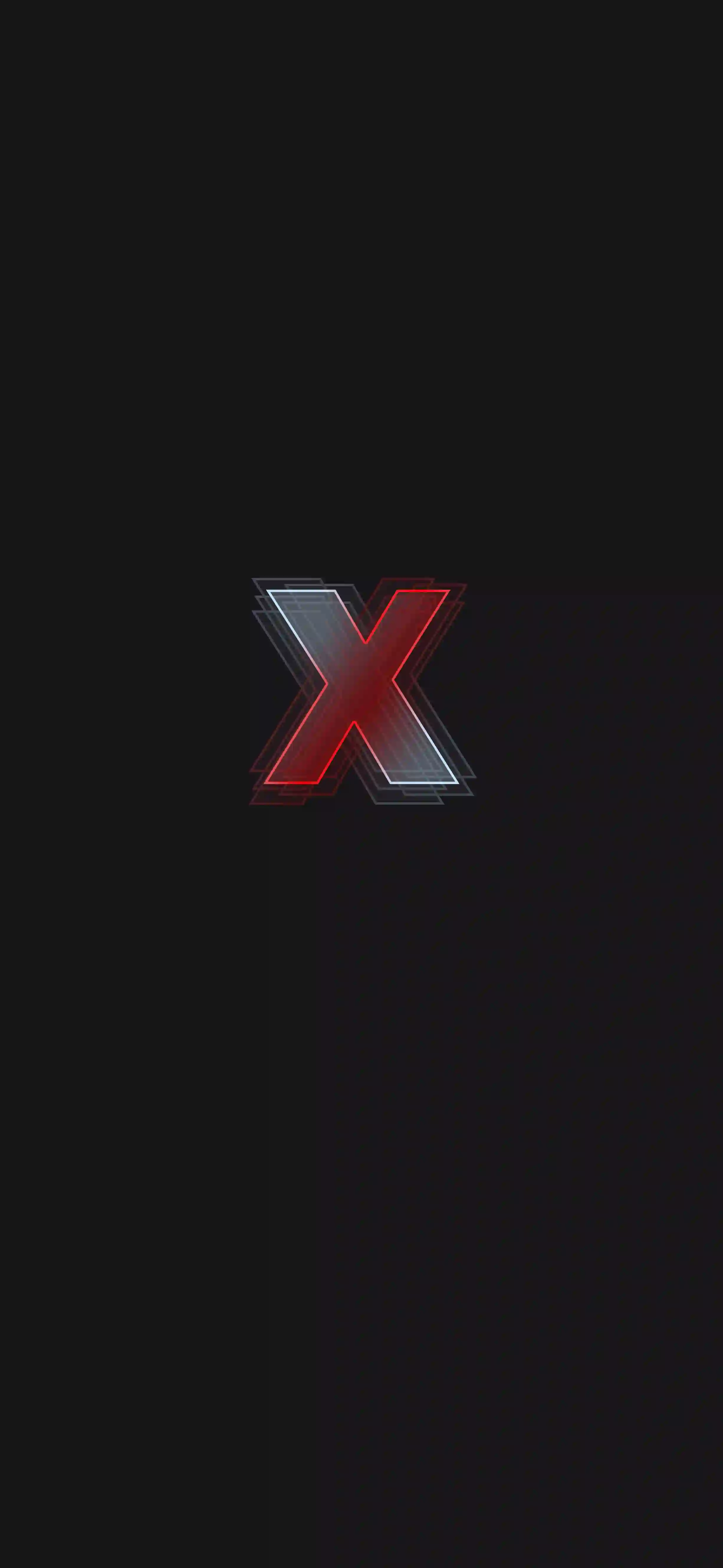 Neon red dark letter X 4K wallpaper thumbnail red glow dark charcoal background