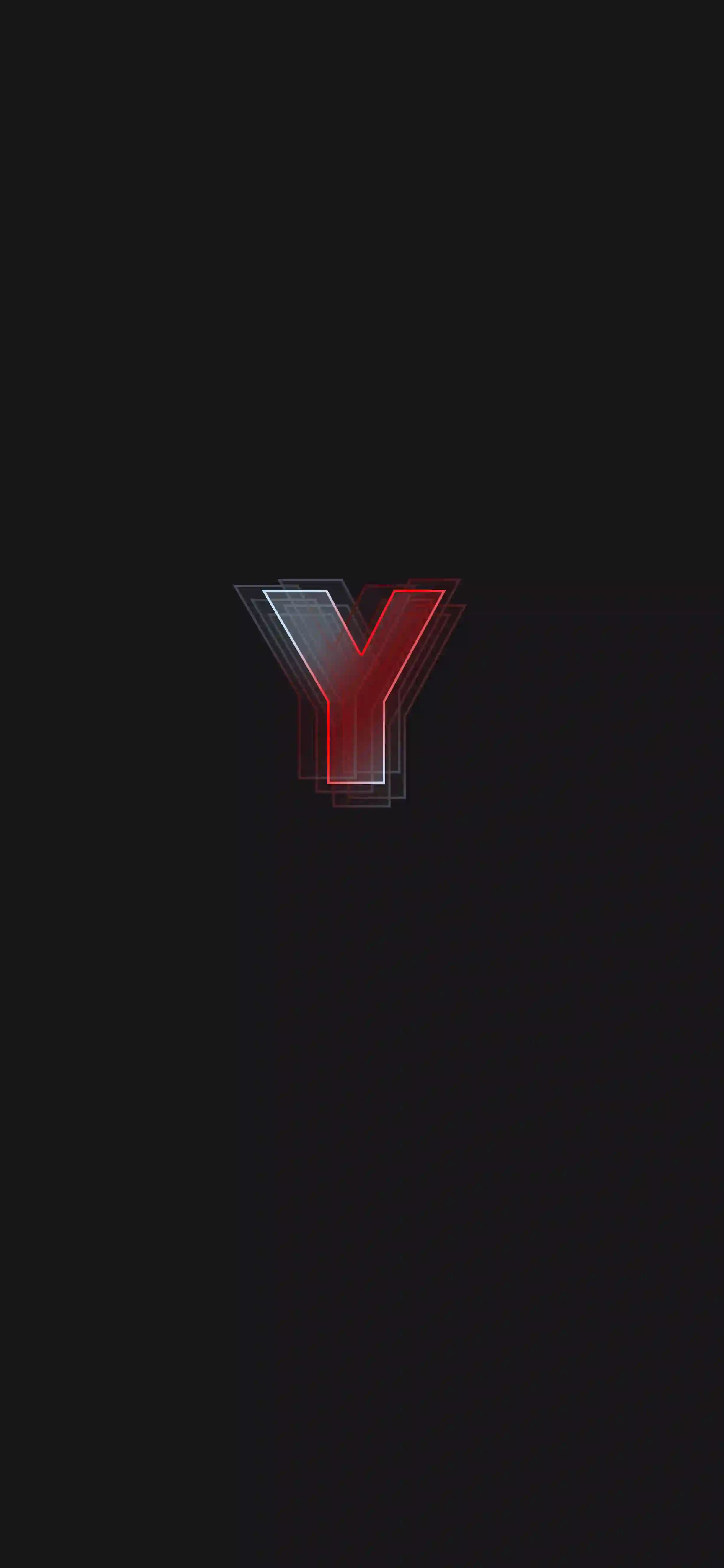Neon red dark letter Y 4K wallpaper thumbnail red glow dark charcoal background
