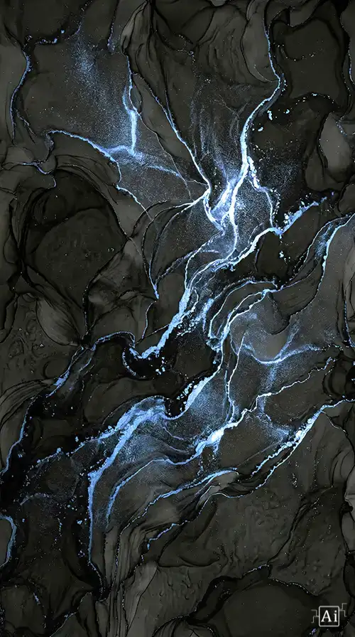 Thumbnail showing a dark liquid marble design accented with shimmering ice-blue energy cracks