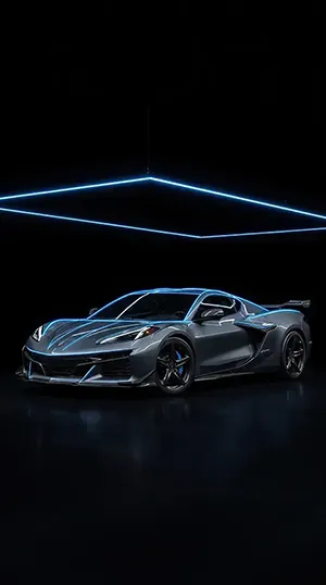 Showcasing the sharp lines of the american supercar amoled wallpaper.