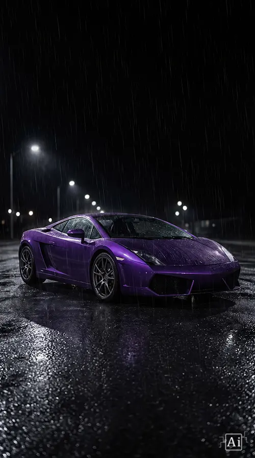 the moody purple supercar amoled wallpaper