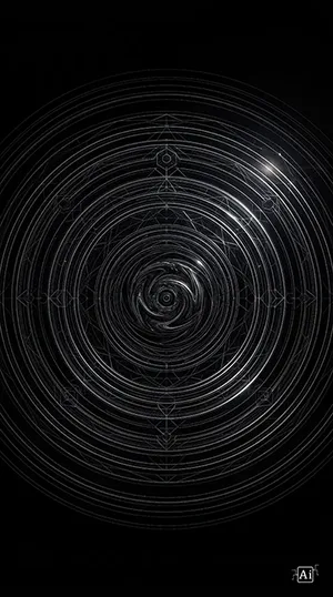 showing the high-tech geometric ripple amoled wallpaper 4k visualization.