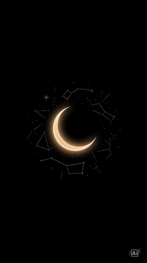 Small preview of a dark minimalist moon amoled wallpaper 4k design.